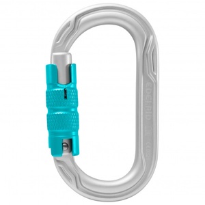 EDELRID, Edelrid - Oval Power 2500 Triple II - Verschlusskarabiner grau;schwarz/grau;türkis