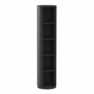 wogg, 80 Litfass-Säule Regal, Farbe schwarz, Aussenmantel jetblack, 