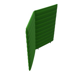 Vitra, Alcove Plus Paravent 2er Raumteiler, Bezug stoff laser re, grasgrün/crème, Füsse glanzchrom 01, 