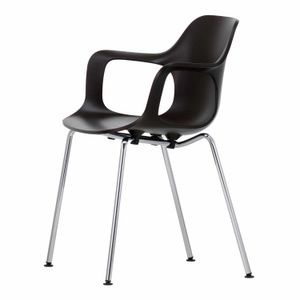 Vitra, HAL Armchair Tube Stuhl, Sitzschale Polypropylen RE cotton white re 85, Gleiter filzgleiter für harte böden, 