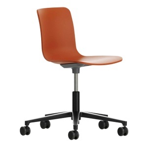 Vitra, HAL Studio Bürodrehstuhl, Sitzschale Polypropylen RE cotton white re 85, Rollen rolle hart gebremst für teppichboden, 