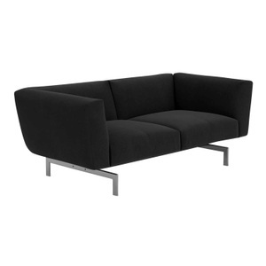 Knoll International, Avio 2er Standard Sofa, Polster Farbe 424t (tonus), Gestell aluminiumfarbig, lackiert, 