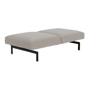 Knoll International, Avio 2er Kompakt Bank, Polster Farbe 424t (tonus), Gestell aluminiumfarbig, lackiert, 