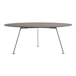 Knoll International, Grasshopper Rund Tisch, Durchmesser 137 cm, Tischplatte marmor rosso rubino mrr (beschichtet), Gestell metall, brüniert, 