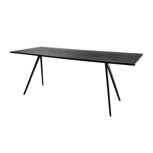 Magis Spa, Baguette Outdoor Tisch, Tischplatte carrara marmor weiss, Länge 160 cm, Untergestell schwarz pulverbeschichtet 5140, 