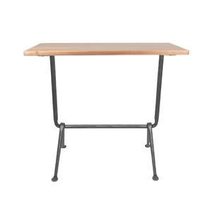 Magis Spa, Officina Bistrot Tisch , Tischplatte stahlplatte schwarz, Untergestell verzinkt 5250, Grösse l. 120 x b. 60 x h. 72 cm, 