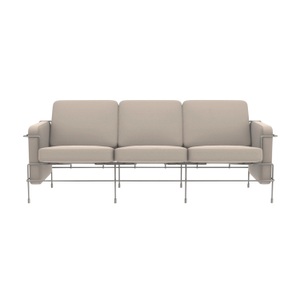 Magis Spa, Traffic_2 3er Stoff-Sofa, Bezug kvadrat tonus 4 - 216/grau, Gestell weiss 5011, 