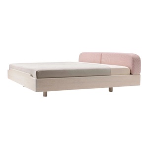 Zeitraum, Eclair Bold Bett, Holz eiche, Für Matratze b. 140 × l. 200 cm, Stoff remix 0543, 