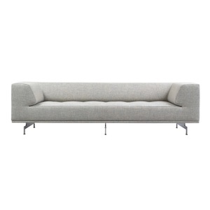 Fredericia, Delphi Stoff-Sofa , Bezug stoff remix3 - 954 olive green, Grösse b. 325 cm, Untergestell aluminium gebürstet, 