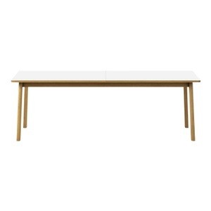 Fredericia, Ana Extension Table Ausziehtisch, Tischplatte/Tischkante & Untergestell almond / eiche geseift, Grösse l. 180/280, b. 95 cm, 