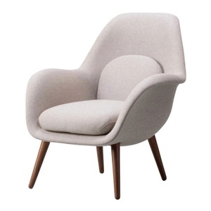 Fredericia, Swoon Lounge Petit Chair 1774 Sessel, Bezug stoff remix3 - 223 beige, Beine eiche geräuchert gebeizt, lackiert, 