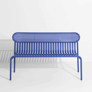 Petite Friture, Week-End Bench Rückenlehne-Bank, Farbe blau, 