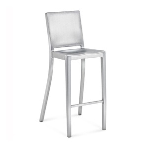 Emeco, Hudson Barstool Barstuhl, Ausführung aluminium, gebürstet, 