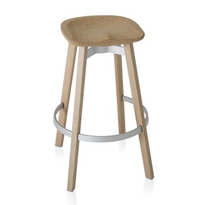 Emeco, SU Barstool Barstuhl, Sitz kork, Gestell holz, natural, 