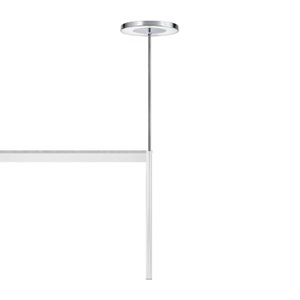 Belux, Disk LED USM Haller Tischaufbauleuchte, Lichtfarbe 4000 k - kühles, nüchternes arbeitslicht, Betriebsart dimmbar, an der leuchte, 