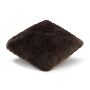 Weich Couture Alpaca, Kissen Nube, Grösse l. 40 x b. 40 cm, Ausführung double-sided, Farbe dark chocolate, 