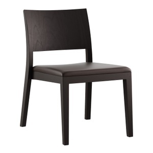 horgenglarus, 6-693 Lounge Esprit Stuhl, Holz buche weiss hg330, Bezug leder off-white 2110, 