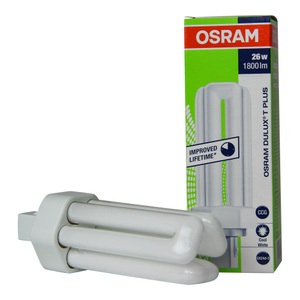 Osram, OSRAM Energiesparlampe EEK: B (A++ - E) GX24D-3 137 mm 230 V 26 W Neutralweiß Röhrenform 1 St., Osram Dulux T Plus 26W - 840 Kaltweiß | 2-Pins