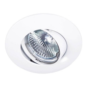 LumiParts, Halogenstrahler Solver 50mm schwenkbar Rund Weiß, Any Lamp Einbau Spot rund schwenkbar Weiß | Ausschnitt 75mm - GU5.3 Sockel