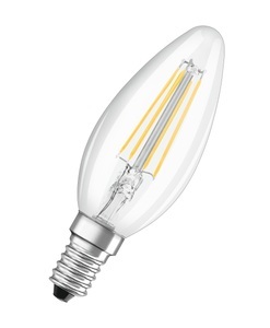 Ledvance Superior Classic LED E14 Gebogen-Tip Kerze Fadenlampe Klar 3.4W 470lm - 940 | Dimmbar - Höchste Farbwiedergabe