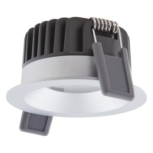 Ledvance LED-Spot Fix Aluminium Silber 8W 680lm 36D - 930 Warmweiß | Ausschnitt 68mm - IP44 - Höchste Farbwiedergabe - Dimmbar
