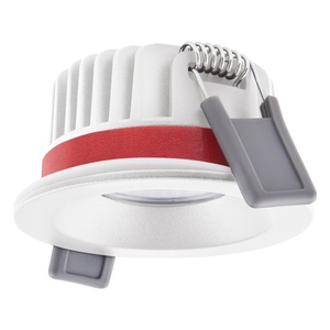 Ledvance LED-Spot Fire Rated Aluminium Weiß 8W 640lm 36D - 927 Extra Warmweiß | Ausschnitt 68mm - IP65 - Höchste Farbwiedergabe - Dimmbar