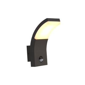 Ansell, Ansell LED Wall Light Senza Graphite 6.5W 366lm - 840 Cool White | IP54 - Motion and Light Sensor