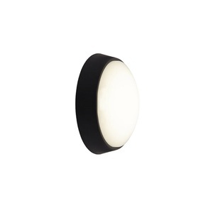 Ansell LED Bulkhead Helder Circular Plain Black 12W 1058lm - 830-840-865 CCT | 215mm - IP54