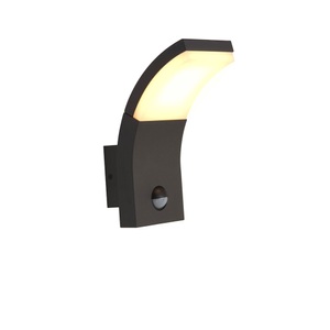 Ansell LED Wall Light Senza Graphite 6W 410lm - 830 Warm White | IP54 - Motion and Light Sensor