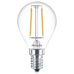 undefined, Philips Corepro LEDLuster E14 P45 2W 827 Klar - Ersatz für 25W, Philips Corepro LEDluster E14 Kugel Fadenlampe Klar 2W 250lm - 827 Extra Warmweiß | Ersatz für 25W