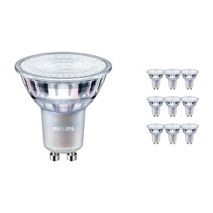 Philips, Mehrfachpackung 10x Philips LEDspot MV Value GU10 4.9W 930 60D (MASTER) | Höchste Farbwiedergabe - Warmweiß - Dimmbar - Ersatz für 50W, Mehrfachpackung 10x Philips MASTER Value LEDspot GU10 PAR16 4.9W 365lm 60D - 930 Warmweiß | Höchste Farbwiedergabe - Dimmbar - Ersatz für 50W