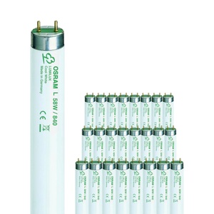 Osram, Mehrfachpackung 25x Osram L 58W/840 FLH1, Mehrfachpackung 25x Osram T8 Lumilux 58W - 840 Kaltweiß | 150cm