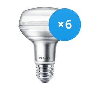 Philips, Mehrfachpackung 6x Philips CorePro LEDspot E27 Reflektor R80 8W 827 36D | Extra Warmweiß - Ersatz für 100W, Mehrfachpackung 6x Philips Corepro LEDspot E27 R80 8W 670lm 36D - 827 Extra Warmweiß | Ersatz für 100W