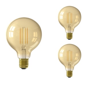 Calex, Mehrfachpackung 3x Calex Smart Globe G95 LED Glühbirne E27 7W 806lm 1800-3000K Fadenlampe | Tuya Wifi - Abstimmbares Weiß, Mehrfachpackung 3x Calex Smart Tuya Wifi E27 Globe Fadenlampe 7W 806lm - 818-830 Abstimmbares Weiß | Dimmbar - Ersatz für 60W