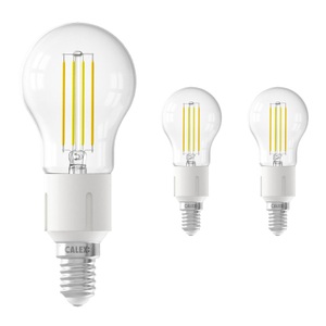 Calex, Mehrfachpackung 3x Calex Smart Kugelförmig LED Glühbirne E14 4,5W 450lm 1800-3000K Fadenlampe | Tuya Wifi - Abstimmbares Weiß, Mehrfachpackung 3x Calex Smart Tuya Wifi E14 Kugel 4.5W 450lm - 818-830 Abstimmbares Weiß | Dimmbar - Ersatz für 40W