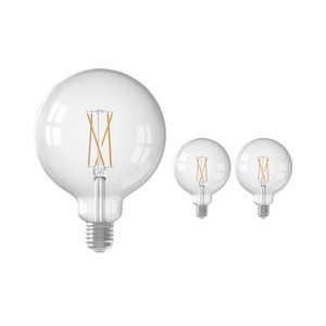 Calex, Mehrfachpackung 3x Calex Smart Globe G125 E27 7,5W 1055lm 1800-3000K Fadenlampe | Tuya Wifi - Abstimmbares Weiß, Mehrfachpackung 3x Calex Smart Tuya Wifi E27 Globe Fadenlampe 7.5W 1055lm - 818-830 Abstimmbares Weiß | Dimmbar - Ersatz für 75W
