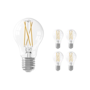 Calex, Mehrfachpackung 5x Calex Smart Standard LED Glühbirne E27 7W 806lm 1800-3000K Fadenlampe | Tuya Wifi - Abstimmbares Weiß, Mehrfachpackung 5x Calex Smart Tuya Wifi E27 Birne Fadenlampe 7W 806lm - 818-830 Abstimmbares Weiß | Dimmbar - Ersatz für 60W