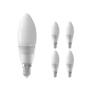 Calex, Mehrfachpackung 5x Calex Smart Kerze LED Glühbirne E14 4,5W 400lm 2200-4000K | Tuya Wifi - Abstimmbares Weiß, Mehrfachpackung 5x Calex Smart Tuya Wifi E14 Kerze Fadenlampe 4.5W 400lm - 822-840 Abstimmbares Weiß | Dimmbar - Ersatz für 40W