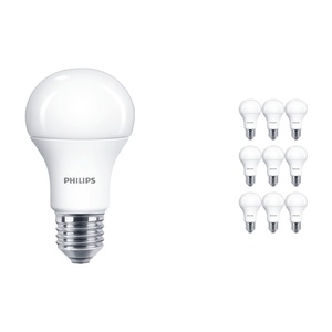 Philips, Mehrfachpackung 10x Philips CorePro LEDbulb E27 A60 11W 827 Matt | Ersatz für 75W, Mehrfachpackung 10x Philips Corepro LEDbulb E27 Birne Matt 11W 1055lm - 827 Extra Warmweiß | Ersatz für 75W