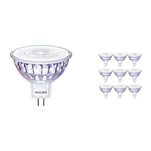 Philips, Mehrfachpackung 10x Philips CorePro LEDspot LV GU5.3 MR16 7W 827 36D | Extra Warmweiß - Ersatz für 50W, Mehrfachpackung 10x Philips Corepro LEDspot GU5.3 MR16 7W 621lm 36D - 827 Extra Warmweiß | Ersatz für 50W