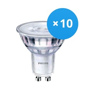 Philips, Mehrfachpackung 10x Philips Corepro LEDspot GU10 PAR16 4W 840 - Ersatz für 50W, Mehrfachpackung 10x Philips Corepro LEDspot GU10 PAR16 4W 350lm 36D - 840 Kaltweiß | Ersatz für 50W