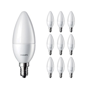 Philips, Mehrfachpackung 10x Philips Corepro LEDcandle E14 B35 5W 827 Matt - Ersatz für 40W, Mehrfachpackung 10x Philips Corepro LEDcandle E14 Matt 5W 470lm - 827 Extra Warmweiß | Ersatz für 40W
