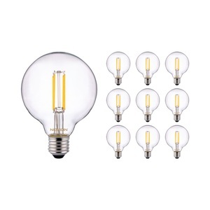 Mehrfachpackung 10x Noxion Pro Classic LED E27 Globe Fadenlampe Klar 95mm 8W 806lm - 827 | Dimmbar - Ersatz für 60W