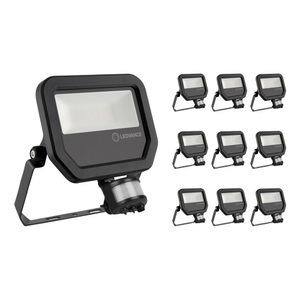 LEDVANCE, Mehrfachpackung 10x Ledvance LED-Scheinwerfer 20W 4000K 2400lm IP65 | inkl. Sensor - Schwarz - Symmetrisch, Mehrfachpackung 10x Ledvance LED-Scheinwerfer Performance Schwarz 20W 2400lm 100D - 840 Kaltweiß | IP65 - Bewegungs- und Lichtsensor - Symmetrisch
