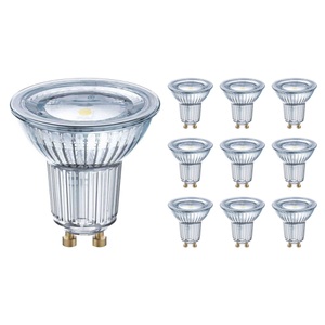 Osram, Mehrfachpackung 10x Osram Parathom GU10 PAR16 6.9W 830 - Warmweiß | Ersatz für 49W, Mehrfachpackung 10x Osram Parathom LED-Spot GU10 PAR16 6.9W 620lm 120D - 830 Warmweiß | Ersatz für 50W