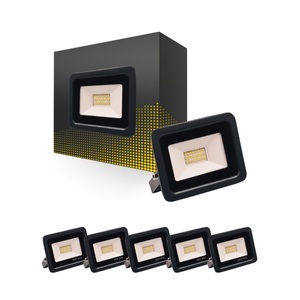 Mehrfachpackung 6x LED-Scheinwerfer 20W 2000lm 100D - 840 | IP66 - Symmetrisch