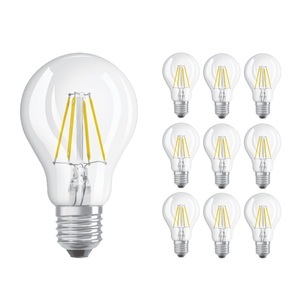 Mehrfachpackung 10x Osram Parathom Retrofit Classic LED E27 Birne Fadenlampe Klar 4W 470lm - 827 | Ersatz für 40W