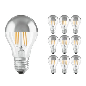 Osram, Mehrfachpackung 10x Osram Classic LED E27 Birne Fadenlampe Spiegel 6.5W 650lm - 827 | Ersatz für 50W, Mehrfachpackung 10x Osram Classic LED E27 Birne Fadenlampe Spiegel 6.5W 650lm - 827 Extra Warmweiß | Ersatz für 50W