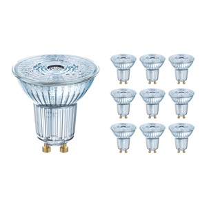 Osram, Mehrfachpackung 10x Osram Parathom LED-Spot GU10 PAR16 8.3W 575lm 60D - 930 | Höchste Farbwiedergabe - Dimmbar - Ersatz für 80W, Mehrfachpackung 10x Osram Parathom LED-Spot GU10 PAR16 8.3W 575lm 60D - 930 Warmweiß | Höchste Farbwiedergabe - Dimmbar - Ersatz für 80W