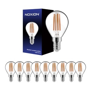 Mehrfachpackung 10x Noxion Lucent Lustre LED E14 Kugel Fadenlampe Klar 4.5W 470lm - 827 | Dimmbar - Ersatz für 40W